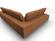 Coronelli Collezioni Viola - Italian Contemporary Cognac Leather Left Facing Chaise Sectional Sofa by VIG Furniture