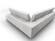 Coronelli Collezioni Viola - Italian Contemporary Light Grey Leather Right Facing Chaise Sectional Sofa by VIG Furniture