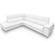 Coronelli Collezioni Viola - Italian Contemporary White Leather Left Facing Chaise Sectional Sofa by VIG Furniture