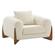 Modrest Fleury - Contemporary Cream Fabric & Walnut Lounge Chair by VIG Furniture