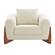 Modrest Fleury - Contemporary Cream Fabric & Walnut Lounge Chair by VIG Furniture