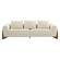 Modrest Fleury - Contemporary Cream Fabric & Walnut Sofa by VIG Furniture