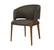 Modrest Baskin Brown & Walnut Arm Dining Chair by VIG Furniture