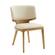 Modrest Stanley - Contemporary Cream Leatherette & Walnut Set of Two Dining Chairs by VIG Furniture