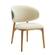 Modrest Chance - Contemporary Cream Fabric & Brown Leatherette Walnut Dining Chair by VIG Furniture