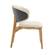 Modrest Chance - Contemporary Cream Fabric & Brown Leatherette Walnut Dining Chair by VIG Furniture