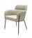 Modrest Brady - Modern Black Metal + Greige Vegan Leather Dining Chair by VIG Furniture
