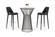 Modrest Graph Modern Black Round Bar Table by VIG Furniture