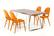 Eugene - Modern Orange Fabric Dining Chair (Set of 2) by VIG Furniture