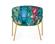 Modrest Falco Contemporary Floral Velvet & Gold Accent Chair by VIG Furniture