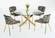 Modrest Pyrite Gold Modern Round Glass Dining Table by VIG Furniture