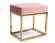 Modrest Downey Modern Pink Velvet & Gold Stool Ottoman by VIG Furniture