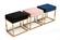 Modrest Downey Modern Pink Velvet & Gold Stool Ottoman by VIG Furniture