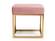 Modrest Downey Modern Pink Velvet & Gold Stool Ottoman by VIG Furniture
