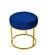 Modrest Elmont Modern Blue Velvet & Gold Stool Ottoman by VIG Furniture