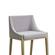 Modrest Fairview - Contemporary Grey + Brass Bar Stool by VIG Furniture