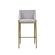 Modrest Fairview - Contemporary Grey + Brass Bar Stool by VIG Furniture