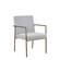 Modrest Burnham - Modern White & Brass Arm Dining Chair by VIG Furniture