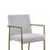 Modrest Burnham - Modern White & Brass Arm Dining Chair by VIG Furniture