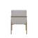 Modrest Burnham - Modern White & Brass Arm Dining Chair by VIG Furniture