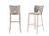 Modrest Burton - Glam Grey Fabric + Brass Bar Stool (Set of 2) by VIG Furniture