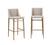 Modrest Mimi - Contemporary Beige & Brass Bar Stool (Set of 2) by VIG Furniture