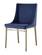 Modrest Mimi - Contemporary Blue Velvet & Antique Brass Dining Chair (Set of 2) by VIG Furniture