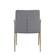 Modrest Sabri - Contemporary Grey & Antique Brass Arm Dining Chair by VIG Furniture
