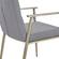 Modrest Sabri - Contemporary Grey & Antique Brass Arm Dining Chair by VIG Furniture