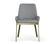 Modrest Ganon - Modern Grey & Antique Brass Dining Chair by VIG Furniture