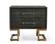 Modrest Howard - Modern Shagreen Grey Leatherette & Gold Nightstand by VIG Furniture