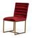 Modrest Barker - Modern Red & Brush Gold Dining Chair (Set of 2) by VIG Furniture
