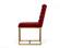 Modrest Barker - Modern Red & Brush Gold Dining Chair (Set of 2) by VIG Furniture