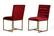 Modrest Barker - Modern Red & Brush Gold Dining Chair (Set of 2) by VIG Furniture