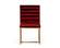 Modrest Barker - Modern Red & Brush Gold Dining Chair (Set of 2) by VIG Furniture