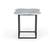 Modrest Aleidy - White Marble & Black Metal End Table by VIG Furniture
