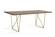Modrest Marcia Modern Tobacco & Antique Brass Dining Table by VIG Furniture