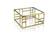 Modrest Stephen - Modern Glass & Gold Stainless Steel Square Coffee Table by VIG Furniture