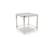 Modrest Agar Modern Glass & Stainless Steel End Table by VIG Furniture