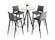 Modrest Dallas Clear Glass & Black Metal Bar Table by VIG Furniture