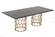 Modrest Natalie Modern Black Acacia & Antique Brass Dining Table by VIG Furniture