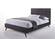 Modrest Addison Mid-Century Modern Grey Fabric & Walnut Bed by VIG Furniture