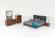 Modrest Addison Mid-Century Modern Grey Fabric & Walnut Bed by VIG Furniture