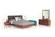 Modrest Marshall Mid-Century Modern Brown Fabric & Walnut Bed by VIG Furniture