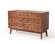 Modrest Marshall Mid-Century Modern Brown Fabric & Walnut Bedroom Set by VIG Furniture