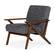 Modrest Candea Mid Century Walnut & Grey Accent Chair by VIG Furniture