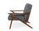 Modrest Candea Mid Century Walnut & Grey Accent Chair by VIG Furniture
