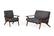 Modrest Candea Mid Century Walnut & Grey Accent Chair by VIG Furniture