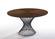 Modrest Theresa Modern Round Walnut & Black Table by VIG Furniture