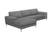 Divani Casa Forli Modern Grey Fabric Sectional Sofa w/Left Facing Chaise by VIG Furniture
